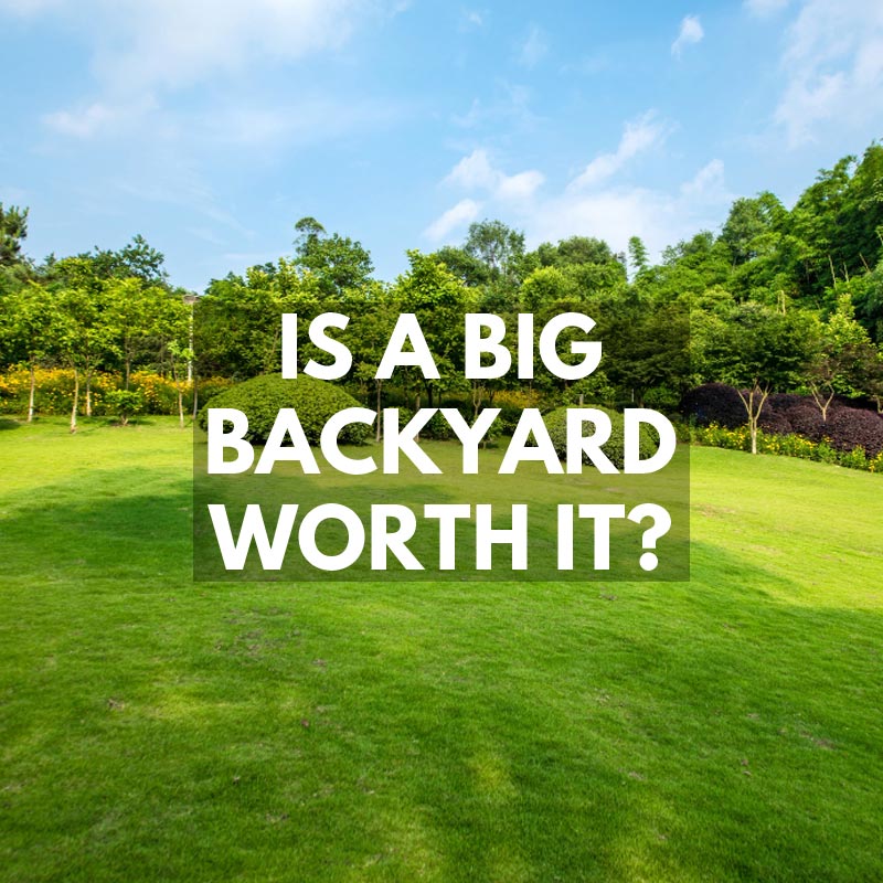 Is A Big Backyard Worth It